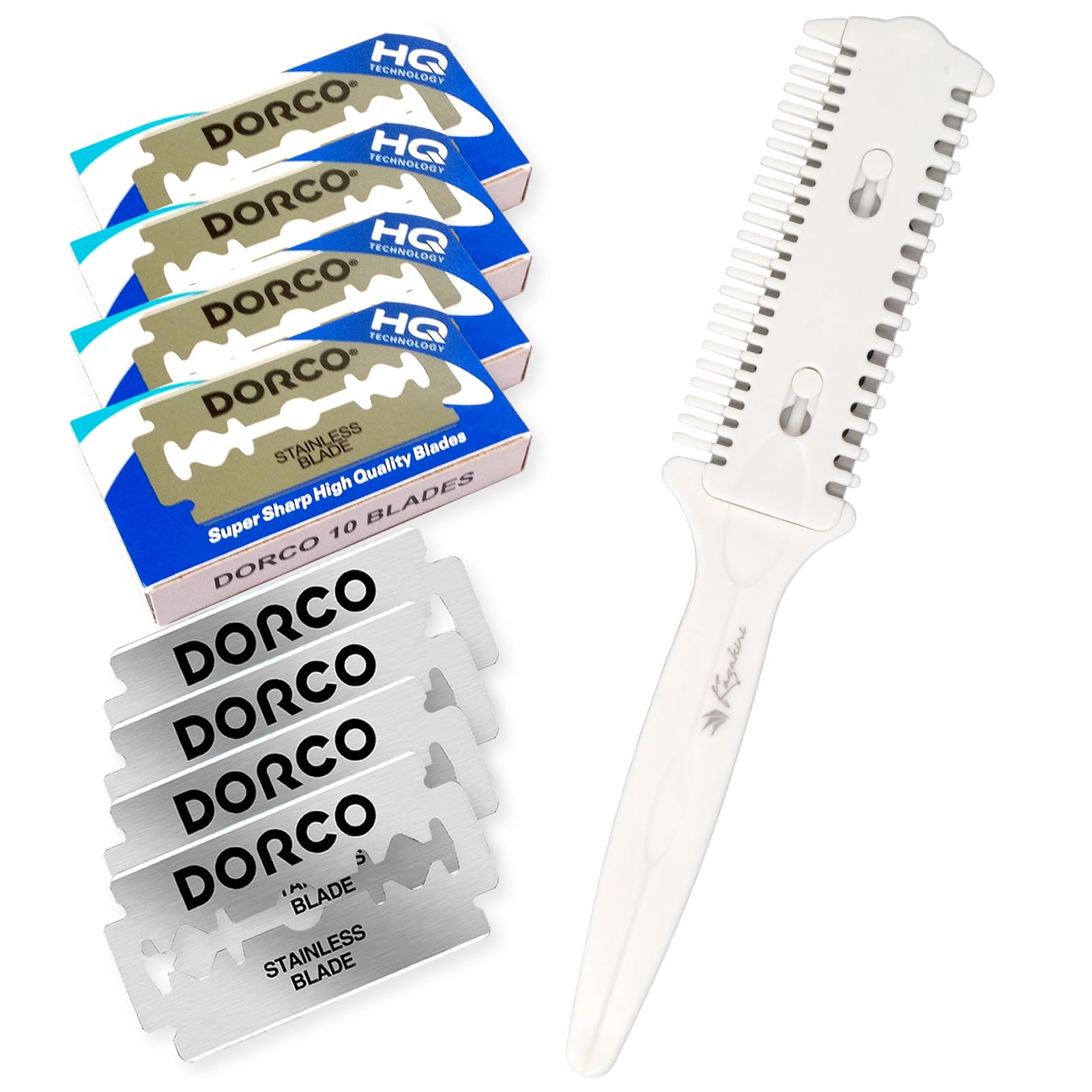 Amazon.co.jp: Kazakiri 全身用 すきカミソリEX 替刃式 替刃40枚付き
